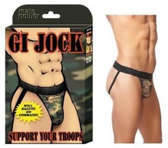 GI JOCK UNDERWEAR SUPPORT YOUR TROOPS JOCKSTAP CAMOUFLAGE MALE POWER SIZ... - £16.07 GBP