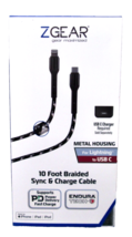 New Zgear 10FT Braided USB-C to Lightning  Cable (MFi Certified) for iPhone - £9.84 GBP