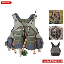 Lightweight Breathable Fishing Vest - Multi-Pocket, Adjustable Comfort D... - $78.16