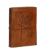 Leather Journal Notebook Handmade Embossed Design- Writing Notebook Boun... - £17.07 GBP