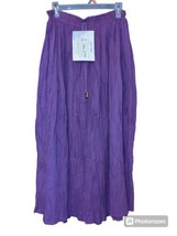 Just Class Vintage Purple Skirt 100% Cotton India Boho Maxi  Size 1X NWT  NOS - £15.52 GBP