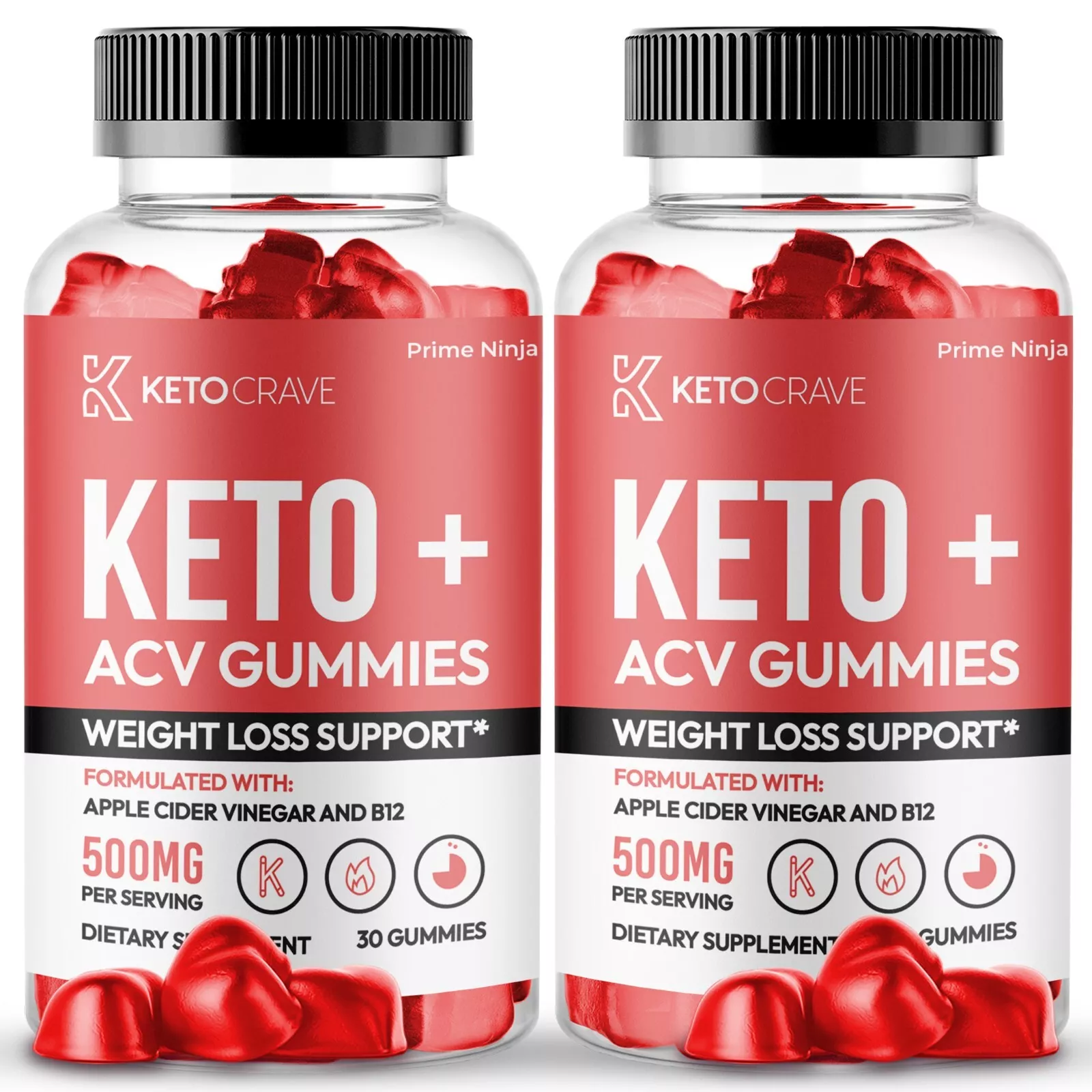 Keto Crave Gummies, Keto Crave Keto + ACV Gummies (2 Bottles) - $62.88