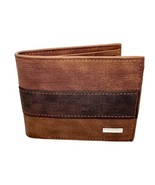 Men&#39;s Light Coffee Cloth Wrapped Design PU Leather Bifold Wallet - €5,90 EUR