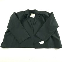 New Eskandar Jacket Size 1 Black Striped Ribbed Open Front Draped Oversized - £223.93 GBP