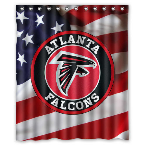 Rare!!! Atlanta Falcons Custom Waterproof Polyester Shower Curtain 4 Size Item image 8