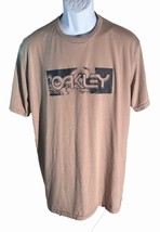 OAKLEY Men&#39;s Regular Fit Short Sleeve T-Shirt Brown Large - £7.75 GBP