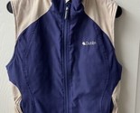 Dublin Womens Size Medium Cream and Blue Insulated Vest Zipped Pockets - $18.73