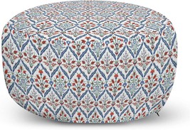 Ambesonne Ottoman Pouf Cover with Zipper, Turkish Traditional, Multicolor - £44.27 GBP