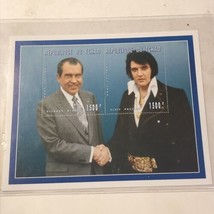 Elvis Presley Collectible Stamps Elvis And Nixon TChad - $5.93