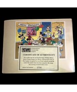 Vintage Happy Birthday Mickey Mouse Stamp Certificate of Authenticity - £17.97 GBP