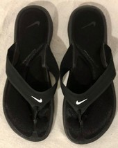NIKE Comfort Footbed Thong Women’s Sz 11 Flip Flops Black Sandals 882697-001 - £19.83 GBP