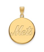 14K Yellow Gold New York Mets Large Disc Pendant - $920.54 CAD