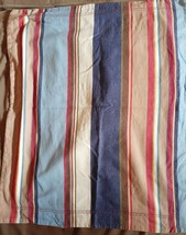 POTTERY BARN KIDS Striped Multicolor PILLOW SHAM Cover 2007 STANDARD 26&quot;... - $39.00