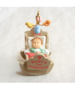 Vintage 1990 Hallmark Keepsake Baby&#39;s First Christmas Miniature Ornament... - €29,54 EUR