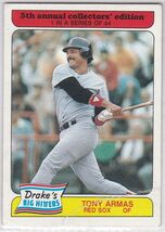 M) 1985 Topps Drake&#39;s Big Hitters Baseball Trading Card - Tony Armas - #1 - $0.98