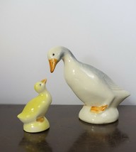 Set of 2 Vintage Large Mother Goose and Little Baby Geese Figurine Pair - £28.09 GBP