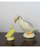 Set of 2 Vintage Large Mother Goose and Little Baby Geese Figurine Pair - £29.60 GBP