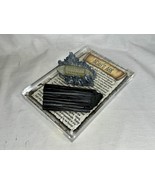Noah&#39;s Ark, Gopher Wood Piece, Solid Resin, Display Plaque, Free Book - $59.39