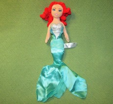 Ariel Plush 20&quot; Disney Princess Littlest Mermaid Doll Stuffed Disney Red Ringlet - £12.58 GBP