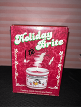 Mini Christmas Hurricane Candle Lamp-Holiday Brite -Vintage In Box EUC - $6.92