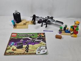 LEGO Minecraft the Coral Reef 21164&amp; The End Battle 21151 Mostly Complete NO BOX - £18.32 GBP