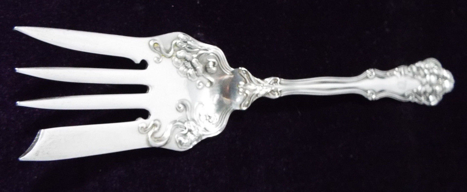 Vintage Wm Rogers Berwick 8 5/8 Inch Silverplate Cold Meat Serving Fork - $58.00