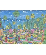 Signed L.Y. Alaby Haitian Countryside Landscape Painting Original Naif A... - €938,21 EUR