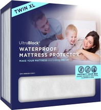 UltraBlock Waterproof Mattress Protector (Twin XL) – Breathable, Noiseless - £27.96 GBP