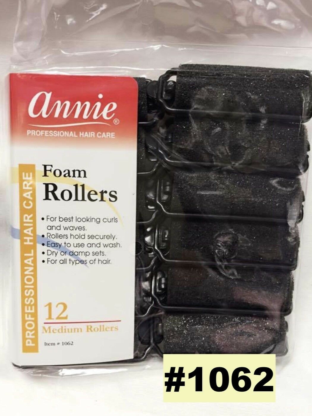 ANNIE MEDIUM FOAM ROLLERS ITEM #1062  7/8&quot; DIAMETER / 12CT - $1.79