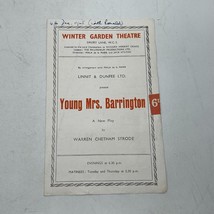 Playbill Theater Programma Invernale Giardino Teatro Giovane Mrs.Barrington - $30.67