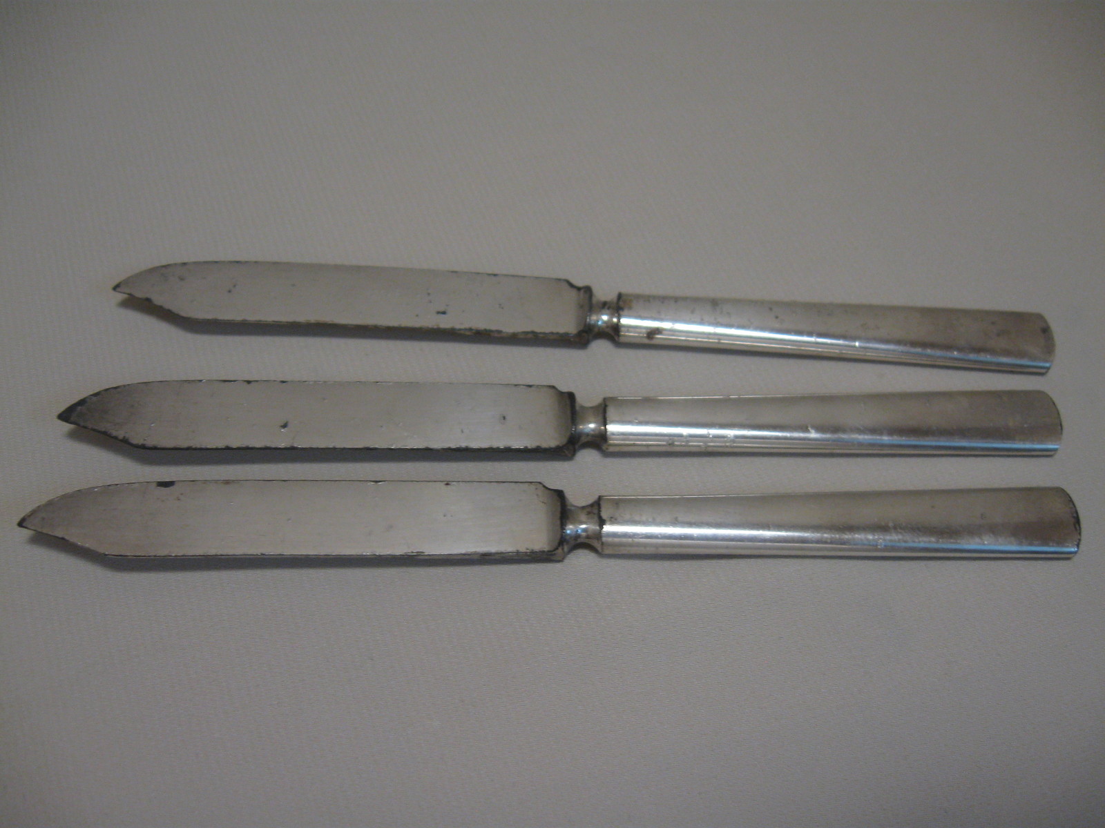 Primary image for Rogers Cutlery Co Silver Plate Qty 3 Knifes 6 1/2" Long 1871-1898