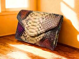 Hand Carry Snakeskin Envelope Purse - $165.00