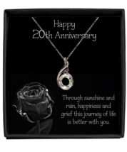 20th Wedding Anniversary Necklace Gift for Wife Sterling Silver Jewelry ... - $45.97