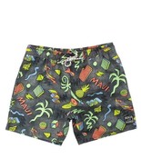 MAUI &amp; SONS Island Slice Pineapples Palm Script Swim Pool Trunks Mens NW... - $38.99