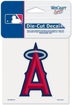 MLB Los Angeles Angels Logo on 4&quot;x4&quot; Perfect Cut Decal Single WinCraft - £8.78 GBP