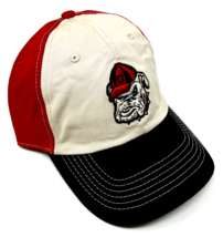 University Of Georgia Bulldogs Uga Red Tan Black Adjustable Curved Bill Hat Cap - £19.38 GBP