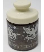 USA 1976 Bicentennial Jar Brown Glass Lid Liberty Bell Minute Man Great ... - $18.95