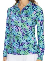 Nwt Stella Parker Purple Blue Green Starlite Long Sleeve Mock Golf Shirt M L Xl - £31.96 GBP