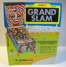 Grand Slam Pinball FLYER Original NOS 1972 Game Retro Baseball Artwork Vintage - £32.61 GBP