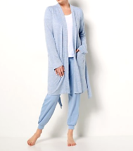 AnyBody Hacci Dressing Robe with Pockets- FOREVER BLUE, XL - £20.48 GBP