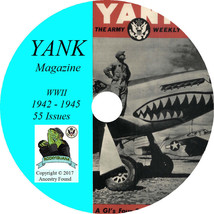 Yank Magazine - 55 Issues - WWII World War - Newspaper - soldiers CD DVD - $6.76