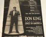 Don King Only In America Tv Guide Print Ad Ving Rhames TPA15 - £4.72 GBP