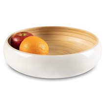 Handcrafted Fruit Bowl For Kitchen Counter And Home Decor 12&quot; Unique Dec... - £39.33 GBP