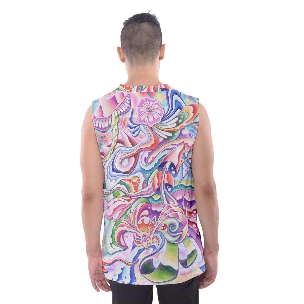 New Psychedelic trippy magic mushroom Sport Tank Top full print Tshirt - $22.99+