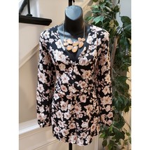 Gypsies &amp; Moondust Floral Romper Women’s Medium Black Pink  100% Polyester - $27.72