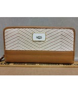 Ugg Australia Women Tan Brown Leather Wallet 8&quot; long Used Beautiful  - $48.70