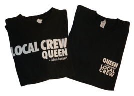 Queen + Adam Lambert Tour Local Crew XL T-Shirt Lot - £26.70 GBP