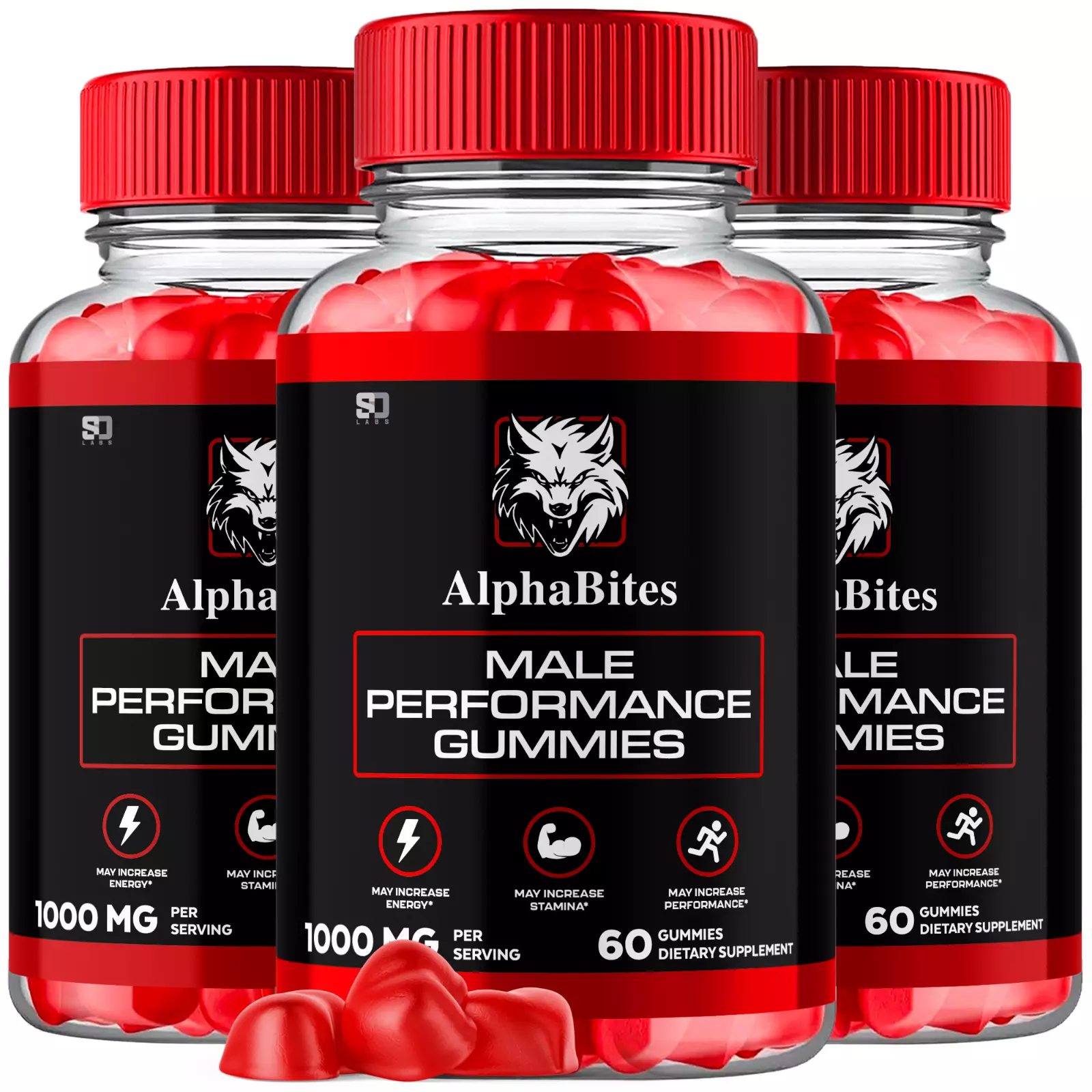 (3 Pack) Alpha Bites Male Gummies Advanced Performance and Stamina (180 ... - $70.98