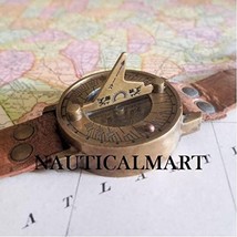 NauticalMart Christmas Gift Brass Nautical Sundial Wristwatch - £53.05 GBP