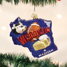 Old World Christmas State Of Wisconsin Glass Christmas Ornament 36167 - £21.13 GBP